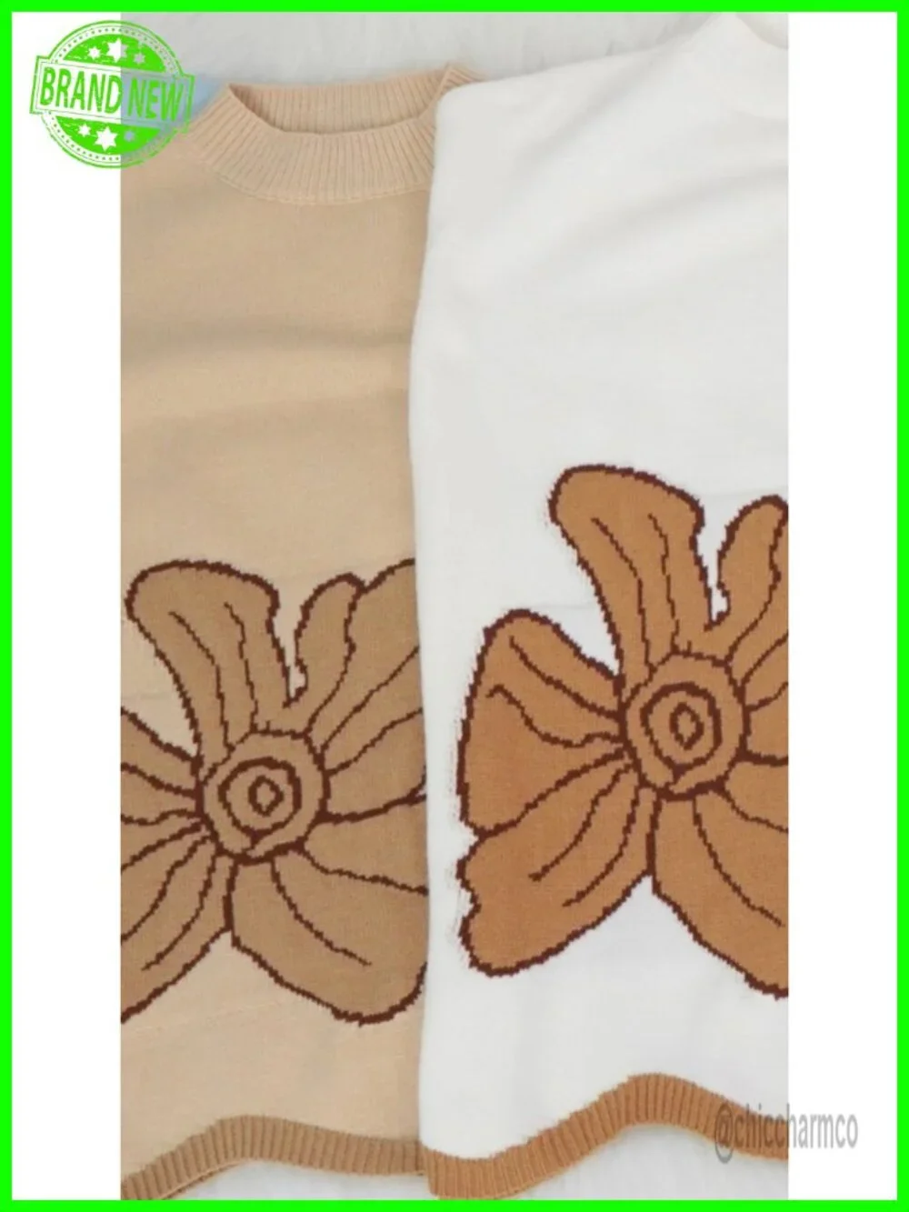 Women Cap Sleeve Mock Neck Sweater Floral Pattern Lightweight Knit